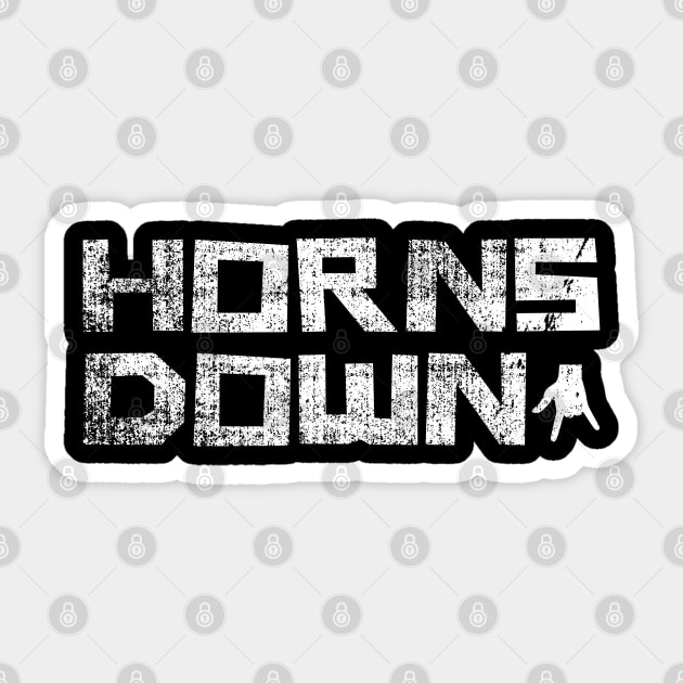 Horns Down Vintage Sticker by Zen Cosmos Official